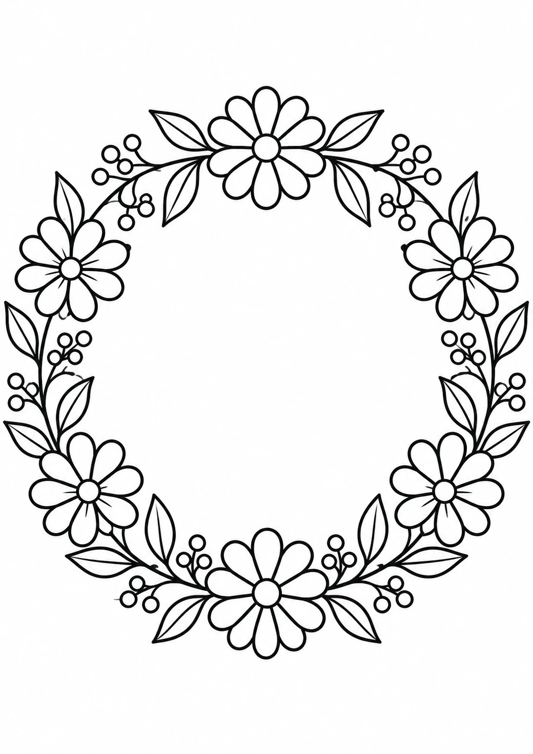 Molde de mesa posta em coroa floral com frutinhas