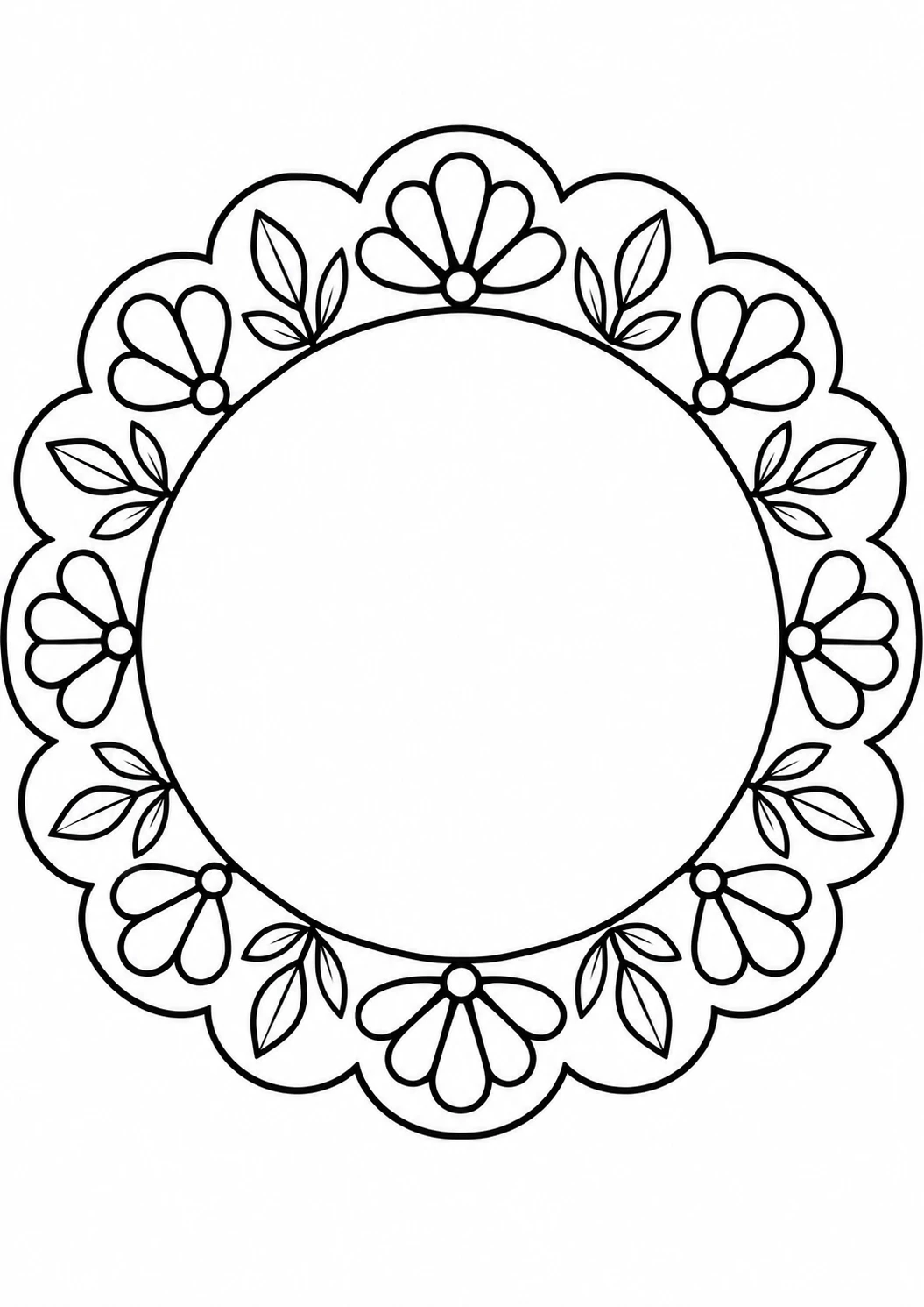 Molde de mesa posta em medalhão floral